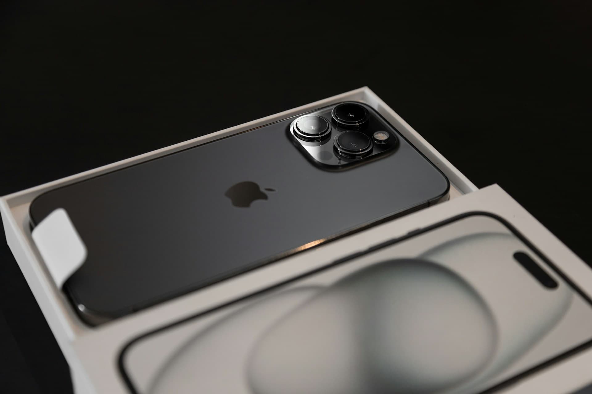 An iPhone Pro seen from the back